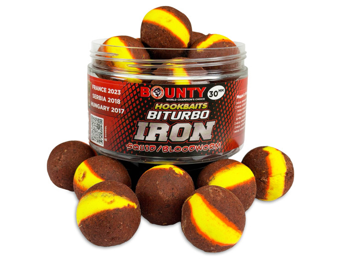 Premium hookbait BITURBO IRON SQUID / BLOODWORM 10/12mm