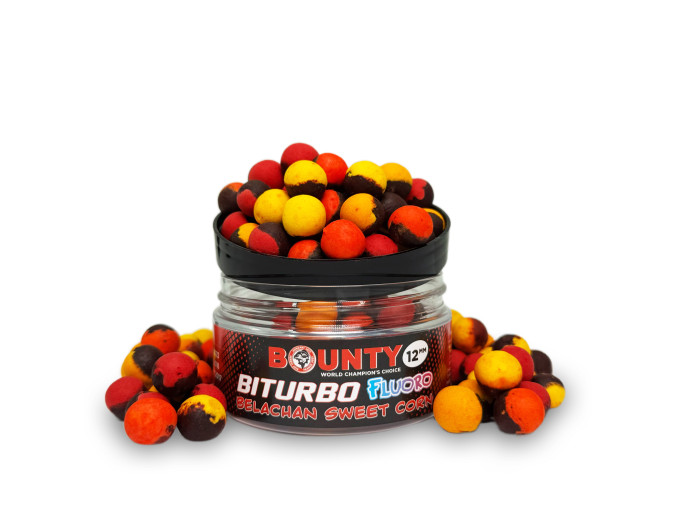 Premium hookbait BOUNTY FLUORO BITURBO BELACHAN SWEET CORN 10mm
