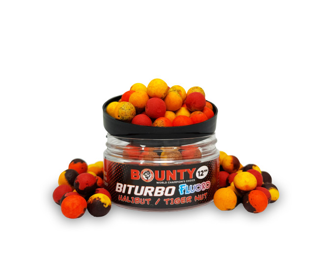 Premium hookbait BOUNTY FLUORO BITURBO HALIBUT / TIGER NUT 8mm