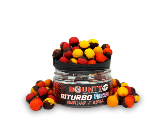 Premium hookbait BOUNTY FLUORO BITURBO SHRIMP / KRILL 10mm