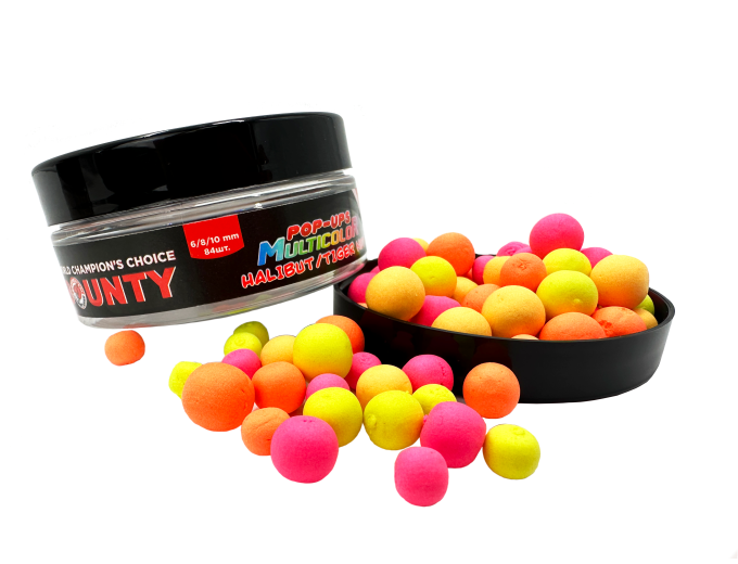 Pop-up BOUNTY MULTICOLOR MULTISIZE HALIBUT / TIGER NUT 6/8/10 mm 84pcs